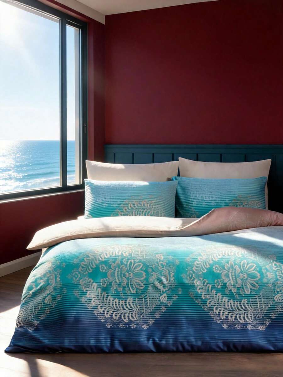 Tabea Home - Cozy Duvet Set - Cadet Blue - View 1