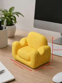 Cream Style Mini Sofa Phone Stand, Cute Creative Desktop Tablet Holder, Hands-Free Sofa Shaped Decor, Suitable For Desk Office Bedroom Living Room, Gift For Female Friends And Home Decor Enthusiasts - Multicolor - View 6