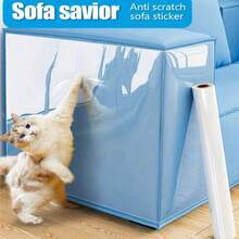 1 Roll Thick Transparent Sofa Protective Film Anti-Scratch, Waterproof, Easy To Tear And Cut, No ResidueSelf-Adhesive, Suitable For Furniture, Walls, MarbleTabletops And Kitchen Countertops - 45 cm X 300 cm - View 13