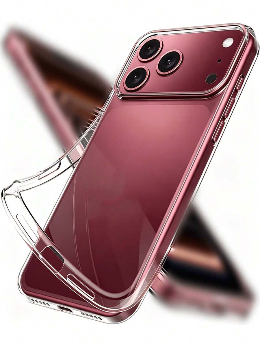 1件極簡高透透明手機殼 大孔透明手機殼，適用 18 18 Pro 最新 18 系列，適用 17/17 Pro/17 Pro Max 透明手機保護殼，適用 11 12 13 14 15 16 16 Pro Max 高透防黃手機殼，防震 TPU 軟殼防滑手機殼 - 無色 - 查看 1