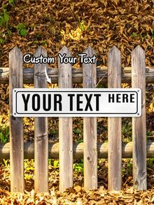 1/3pcs Custom Text Signs - Rustic Vintage Metal Street Sign For Kids Room, Personalized Name Sign, Unique Gift For Him - Perfect For Birthdays, Holidays & Special Occasions - Multicolor - View 1