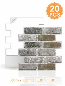 1/10/20Pcs Faux Brick Wall Panels, 3D Peel And Stick Brick Wall Tiles ...