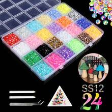 24&15 Grids Multi Style Flat Resin Rhinestones Kit For DIY Crafts Jewelry Shoes Bags Decor - Multicolor - View 3