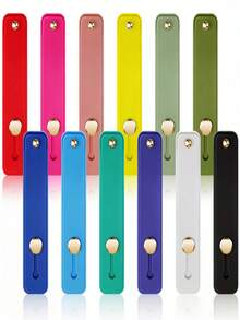 6/3/1pc Retractable Phone Ring Holder Finger Strap Stand, Portable Phone Ring Grip Handle (Classic Color) - Retractable Finger Sleeve Stand - View 4
