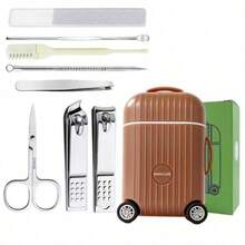 3pcs/2pcs/1pc Multifunctional Nail Care Tools, Stainless Steel Cuticle Scissors + Nail Pusher, Home Travel Salon Use, Exquisite Set, Gift For Women, Holiday Gift - Multicolor - View 8