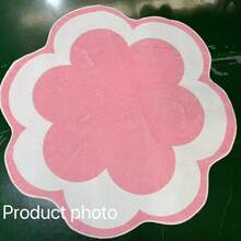 1PC White & Pink Floral Living Room Rug, Bedroom Decor, Home Leisure Carpet, Decorative Rug, Bedroom Decor, Small Rug, Carpet, Home Decor, Living Room Rug, Living Room Small Rug, Bedroom Rug, Living Room Home Decor, Fluffy Carpet, Furry Carpet, Autumn/Winter Carpet, Thick/Plush - Multicolor - View 7