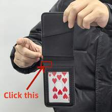 魔術錢包 即時出牌近距離魔術道具,Fick 卡片出現與消失錢包,初學者魔術表演配件,趣味街頭與舞台魔術惡作劇玩具,派對娛樂魔術道具,魔術愛好者的創意禮物 - 彩色 - 查看 12