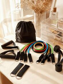 11pcs Fitness Resistance Band Set TPE Yoga Resistance Bands 11pcs Resistance Trainer - Resistance Band Set T - View 2