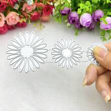 1pc Chrysanthemum Paper Cutting Template, Flower Daisy Leaf Paper Cutting Template, Printing Template, DIY Scrapbook Decoration Embossed Paper, Party Wedding Greeting Card Making - Chrysanthemum - View 4