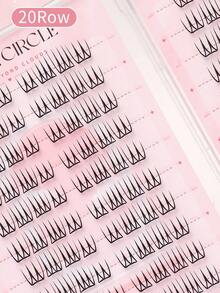 WANPIN 20-Row Reusable Glue-Free Eyelash Book, Segmented Cluster False Lashes For Beginners, Natural Thin Lightweight, Soft Comfortable Non-Irritating, Easy To Apply, Suitable For Daily Eye Makeup - C - View 6
