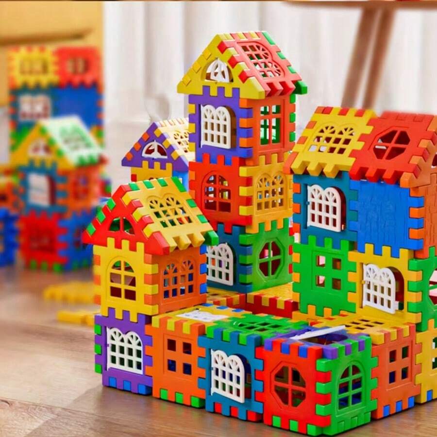 300pcs STEM Building Blocks Toy, Suitable For Toddlers And Children, Featuring Multi-Color Interlocking Blocks And Color-Coded System, Can Be Used To Build Tall Towers, Ideal Choice For STEM Learning Gift And Educational Games