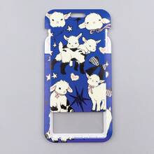 1 Piece Cute Cartoon Lamb Print Lanyard ID Card Holder, Blue Sheep Badge Cover, Neck Strap For Student Office Work, Lovely Gift - Multicolor - View 7