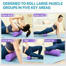 1pc Foam Roller, Muscle Massage Recovery Stiff Back Pain Therapy Deep Tissue Hard Exercise Equipment, Suitable For Home Fitness, Stress Relief, Yoga, Pilates, Applicable For Muscle Relaxation, Exercise And Fitness - Multi-color Foam Roller - View 5