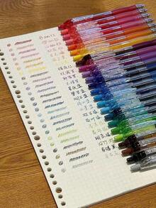 1/6/12/24pcs Colorful Gel Pens, Classic Colored Writing Pens, Drawing Marking Colored Pencils, Signature Pens, Sketching And Journaling Pens, Office And Student Use Pens, Suitable For Office, Meetings, Study Notes, Highlighting, Back To School Stationery - A - View 2