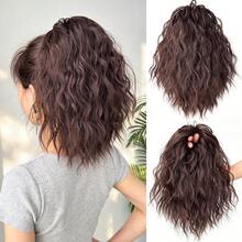 HEYPINK Wavy Messy Bun Hair Extensions, Synthetic Curly Hair Scrunchie Elastic Hair Tie, Thick Volume Tousled Updo Hair Piece, Instant Ponytail Chignon For Ladies Tousled Updo Chignon Ponytail Hair Extensions For Women, Multiple Colors Available - Dark Brown - View 12