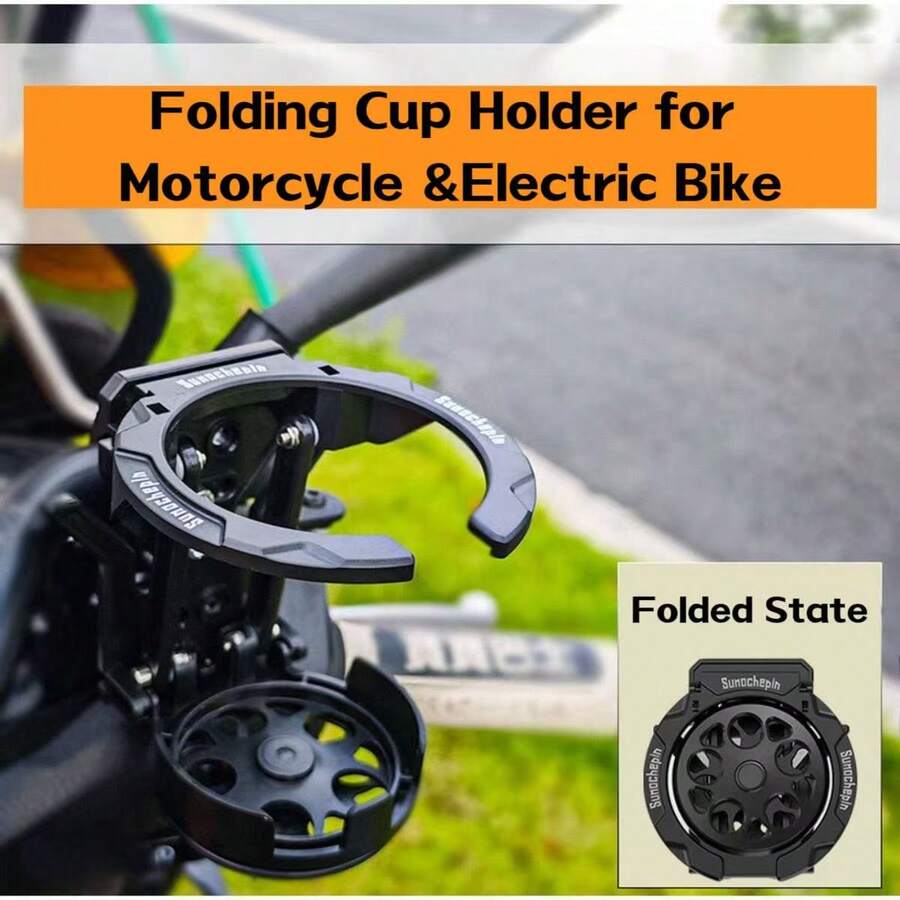 1pc New Electric Bike Cycling Water Bottle Holder, Bicycle Delivery Riding Guard Bar Water Bottle Rack, Universal Fixed Beverage Holder - Multicolor - View 1