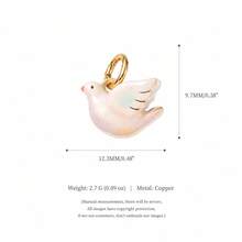 1pc Lucky Angel Pendant, Cute Cartoon Style, 18K Gold PVD Plated Stainless Steel, Waterproof And Fade-Resistant, Suitable For Women's Daily Decoration On Backpacks, Keys, Bracelets, Waistbands, Belts And More. - Multicolor - View 8