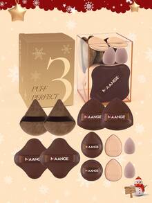 MAANGE Christmas Gift 13pcs Makeup Tool Set, Includes 12pcs Dry/Wet Dual-Use Makeup Sponges + 1 Storage Tube, Soft Skin-Friendly Makeup Sponges, Reusable Makeup Accessories, Suitable For Vanity Storage, Great Gift For Girls. - Multicolor - View 4