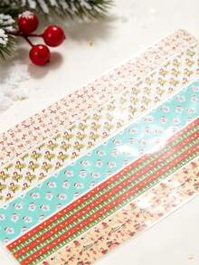 10 Rolls Christmas Nail Foil Transfer Stickers 4x100cm Santa Snowflake Reindeer Bell Xmas Pattern Winter Nail Art Decals, DIY Manicure Decorations For Acrylic Nails - Multicolor - View 7