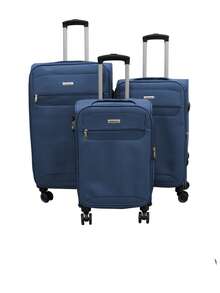 20/24/28 Suitcase, Hardshell/Softshell, Impact-Resistant, Expandable Section For Extra Capacity, Trolley Case, Storage Case, Carry-On, Checked Luggage - Navy Blue - View 9