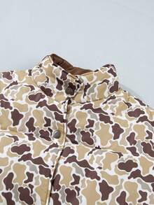 Acelitt Autumn/Winter Casual Stand Collar Cow Print Down Jacket, Lightweight Padded Coat, Suitable For Daily Streetwear - Multicolor - View 5