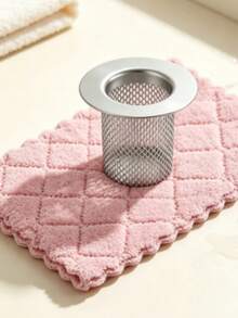 1pc Short Stainless Steel Floor Drain Filter, Cylindrical Mesh Design To Trap Hair And Debris, Prevent Clogging, Wide Flange Cover For Easy Removal And Cleaning, Fine Mesh For Smooth Drainage, Universal For Kitchen And Bathroom Sinks, Drain Clog Prevention Filter, Kitchen And Bathroom Pipe Debris Collector - Multicolor - View 10