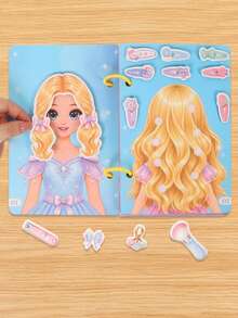 1 buah Buku Aktivitas Bermain Peran Putri, Cocok untuk Anak Usia 3 Tahun ke Atas, Buku Aktivitas Stiker yang Dapat Digunakan Kembali, Buku Tenang untuk Anak Perempuan, Set Mainan Edukasi DIY Bermain Peran, Hadiah Ulang Tahun dan Natal yang Ideal - MultiWarna - View 9
