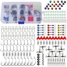201PCS/322PCS/330Pcs Lure Tackle Box Accessories Kit, Value Soft Lure Combo Full Set With Iseama Hooks 15 Compartment Box, Christmas Gift For Anglers - Multicolor - View 7