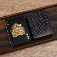 Tear-Resistant High-Quality Poker Card Set, Luxury Gold Foil Heart Design, Portable Storage Box, Halloween Thanksgiving Christmas Party Game Gift Recommendation - Multicolor - View 5