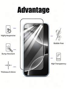 Mr. War Gorilla 3pcs Multi-Pack [Compatible With 2026 Models] Silk-Printed Edge High-Definition Screen Protector Film, Compatible With IPhone Duo/18 Pro Max/18 Pro/18/17E/17 Pro Max/16 Pro Max/15 Pro Max/14 Pro Max/13 Pro Max/12 Pro Max/11 Pro Max/17 Pro/16 Pro/15/14/13/12/11 And Other Series. 9H Tempered Glass Film, Clean And Fresh, Smooth Surface Resistant To Fingerprints And Water Stains, Anti-Collision And Scratch, Anti-Sharp Objects, Using High-Grade Adhesive, Precise Fit And Not Easily Detached. - Clear - View 6