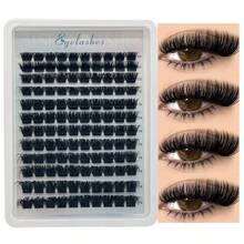 200D Volume Lash Clusters, 12 Rows Mixed Length 10-18mm DIY Eyelash Extensions, Thick Fluffy Individual Cluster Lashes, Faux Mink Segmented False Eyelashes For Beginners - View 4