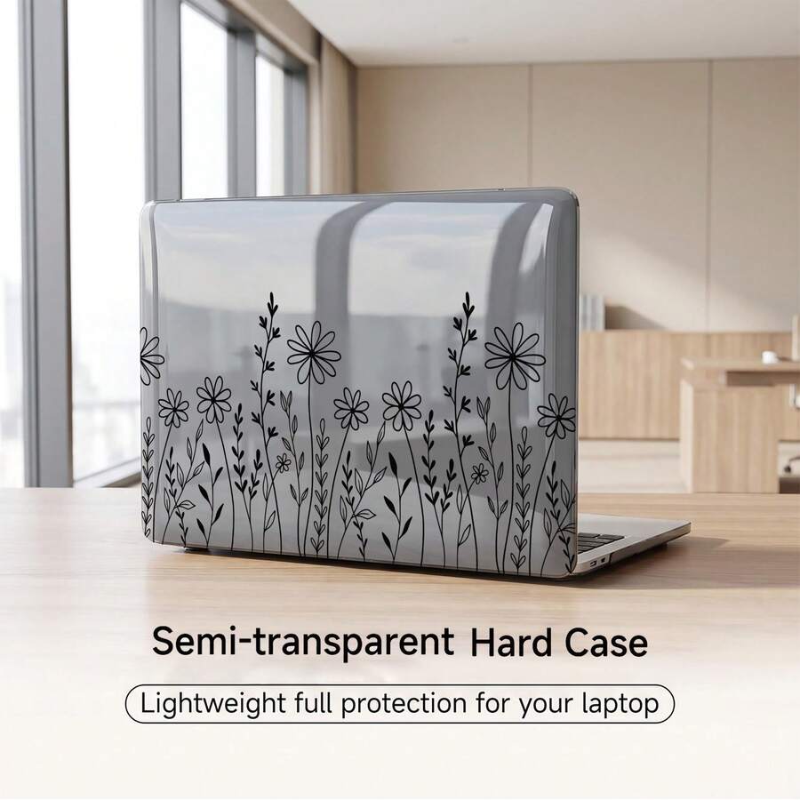1-Piece Clear Crystal Shockproof Protective Case For MacBook/Matebook,Full Transparent Hard PC Cover With Cooling Vents,Snug Fit Laptop Shell,Compatible With 13 Neo/13.3 Air/13.3 Pro/13.6Air/14.2 Pro/15Air/16.2Pro/D16/14 Ultra - View 1