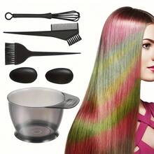 7-In-1 Professional Hair Styling Tool Set | Color Bowl + Ergonomic Comb | Salon-Grade 6-Piece Set Suitable For All Hair Types | Ear Covers | Christmas & Valentine's Day Gift - Multicolor - View 5