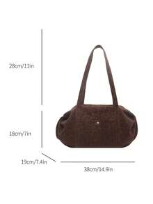 Tas Boston Vintage Motif Leopard Cokelat Kapasitas Besar, Tas Bahu Kasual Besar untuk Wanita, Cocok untuk Aktivitas Sehari-hari, Perjalanan, dan Bepergian - MultiWarna - View 6