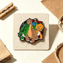 Cartoon Dinosaur Enamel Lapel Pins, Cute Dinosaur Brooch, Metal Animal Badge For Jacket Backpack Hat Decor, Novelty Gift For Dinosaur Lovers - Multicolor - View 8