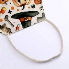 1pc Halloween Magic Party Print Apron - Halter Neck Sleeveless Design With Ghost, Pumpkin Lantern, Candy, Cauldron And Magic Wand Patterns, Suitable For Kitchen Cooking, Housework Cleaning And Halloween Party Use, Home Decor, Atmosphere Apron, Fun Home Daily Necessities, Joyful Holiday Gift - Multicolor - View 10