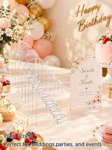 10/20/30 Sets Wedding Table Cards, Reusable Acrylic Number Plates, DIY Blank Seat Reservation Clips, Centerpiece Decor - Clear - View 10
