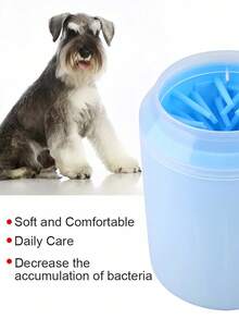 Large Dog Paw Cleaner - 2-In-1 Silicone Dog Paw Wash Cup And Brush Cleaner, Portable Muddy Paw Cleaning Essential, Ideal Gift For Pet Owners - Multicolor - View 3
