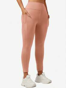 3pcs/Set Women's Thermal Lined Thickened Sports Leggings With Side Pockets, Autumn/Winter - Multicolor - View 7