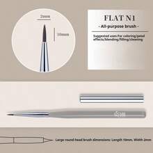 BAOSHIMAN Nail Art Brush Set, Professional Gel Nail Brush Kit With Liner, Flat, And Detail For All Techniques, Perfect For DIY Home Manicure And Professional Salon Nail Art Creations - Multicolor - View 11