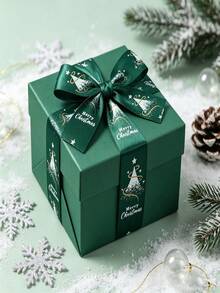 1PC Christmas Ribbon Gift Box Packaging Colorful Ribbon Flower Cake Decoration Bow Woven Tape - Multicolor - View 5