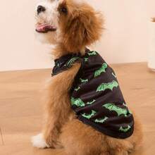 8PCS-Halloween Themed Pet Vest, Pumpkin & Bat Print Sleeveless Costume For Small & Medium Dogs And Cats, Cute Holiday Pet Outfit - Multicolor - View 1