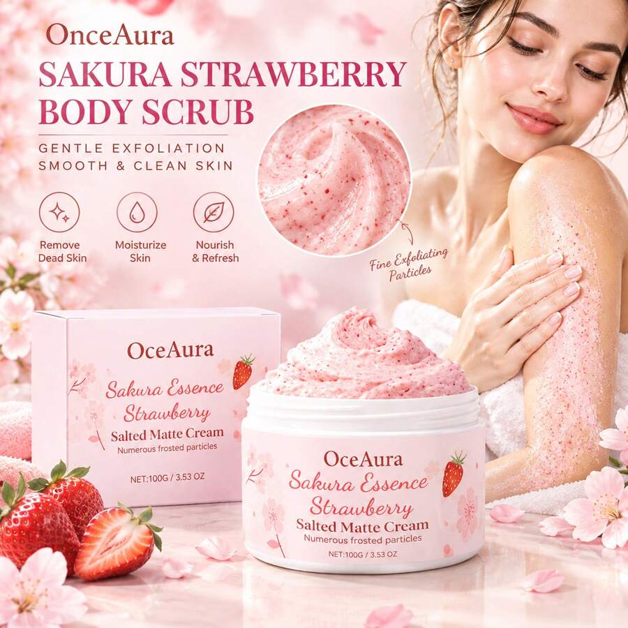 OceAura Shower & Scrubs - Strawberry and Cherry Blossom - View 1