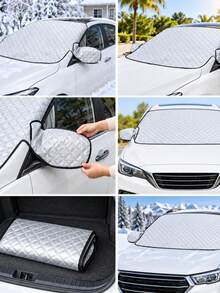 1-Piece Winter Car Snow Cover Ice And Snow Cover Summer Sunshade Car Window Snow Cover Front Windshield, Car Accessories - A - View 6