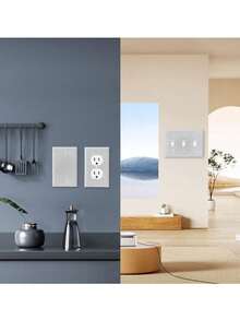 1pc Power Socket Panel Cover/Outlet Protector, Silver Rhinestone Inlaid Shiny Decorative Light Switch Panel (Suitable For Bedroom And Home Decor); Also Includes Home Decor Stickers/Wall Decals/Vinyl Stickers, Suitable For Spring Home Refresh, Decorative Accents And As Birthday Or Graduation Gifts. - Multiple Styles - View 3