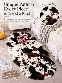 Soft Fluffy Rug Row Print Area Rug,For Bedroom,Living Room,Study,Office,Non-Slip,Shaggy Rug,Luxurious Simple Living Room Rug,Bedroom Rugs,Bedside Rug,Faux Fur Rug,Decorative Rug,Play Mat, Bedroom Decor,House Decor,Autumn Room Home Decor,Fall Decor - Multicolor - View 2