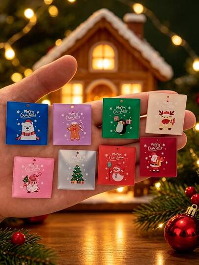 20pcs Christmas Element Theme Pendants (With Holes), Bohemian Style Pendants, Suitable For DIY Jewelry Making And Handmade Crafts, Earrings, Necklaces, Bag Charms, Keychains, Phone Case DIY Stickers, Christmas Decoration Materials
