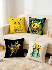 bandai Anime Printed Throw Pillow Set 4-Piece Set, 6 Pattern Combinations Available. High-Definition Prints, Not Prone To Fading. Soft Fabric. Home Decoration Good Item For Living Room, Sofa, And Bedroom Throw Pillows. - Multicolor - View 10