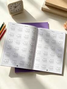 Libro de práctica de 1000 sumas y restas, cuaderno de aprendizaje de matemáticas, 32 páginas, entrenamiento de cálculo rápido de matemáticas para niños, libro de práctica de matemáticas elementales, material de educación en el hogar, suministros de enseñanza para el hogar y la escuela, esencial para el maestro, regalo de aprendizaje, regalo de Navidad/regalo de cumpleaños - Multicolor - Ver 8