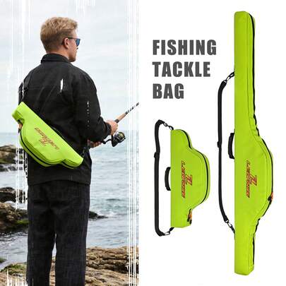 LEOFISHING 45cm/17.71in 120cm/47.24in Portable Folding Fishing Pole Bag Fishing Rod And Reel Protective Case Fishing Tackle Storage Bags Carry Organizer Outdoor For Fishing 2 Size